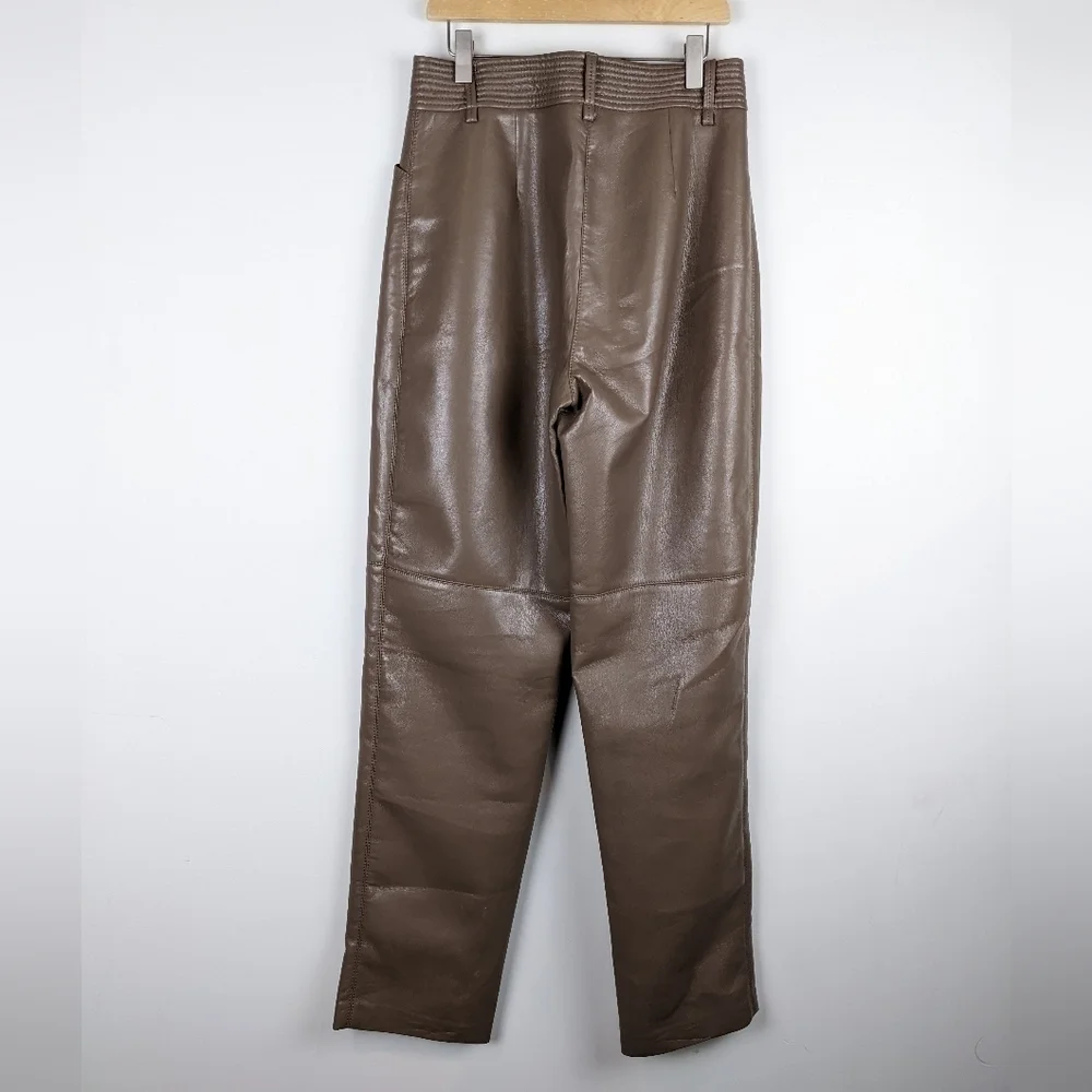 039 . Wilfred Funk Pant Faux Leather High Rise Size 6 - Picture 4 of 12